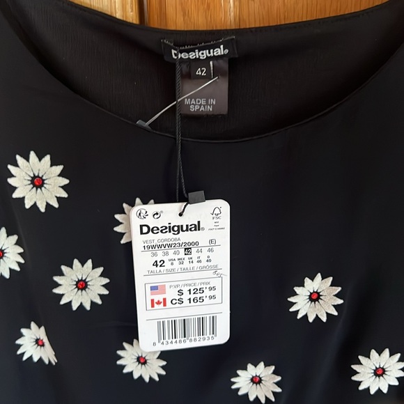 Desigual Dress black with sheer overlay - Picture 3 of 10